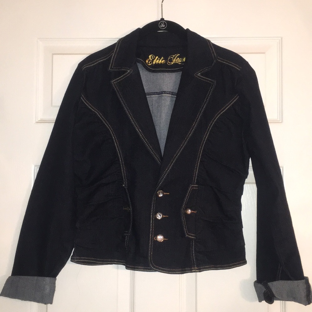 Elite Jeans Jean Jacket Junior size XL - Picture 1 of 8